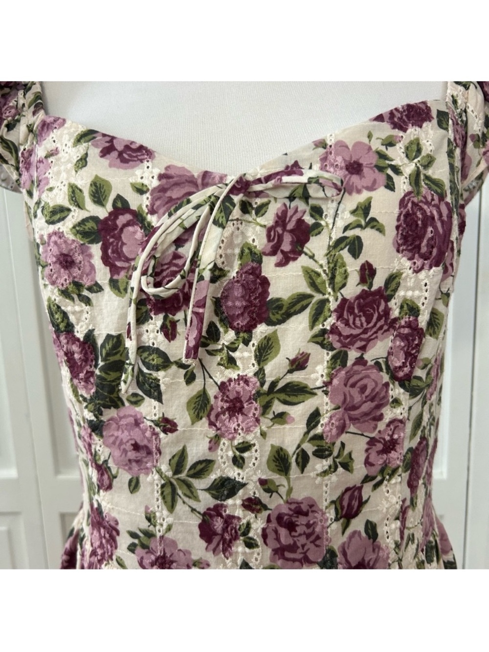 Floral Ruffle-Sleeve Mini Dress - Picture 5 of 5